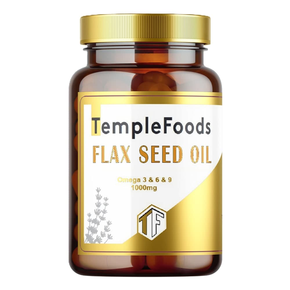 Temple Foods Flaxseed Oil 1000mg Soft Gel Oil Capsules — view 1