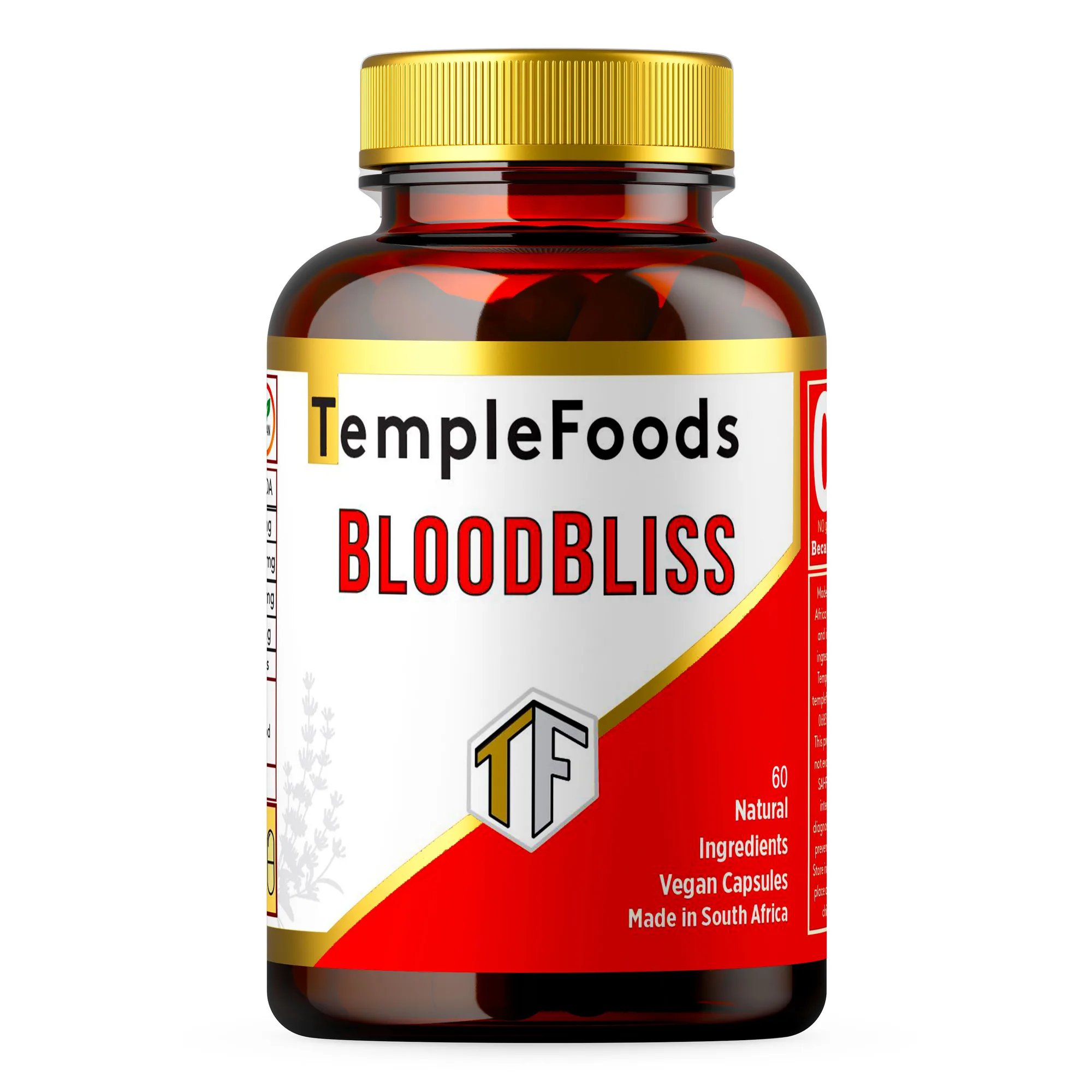 Temple Foods Blood Bliss. With Nattokinase 2000FU Cardiovascular Support - 60 — view 1