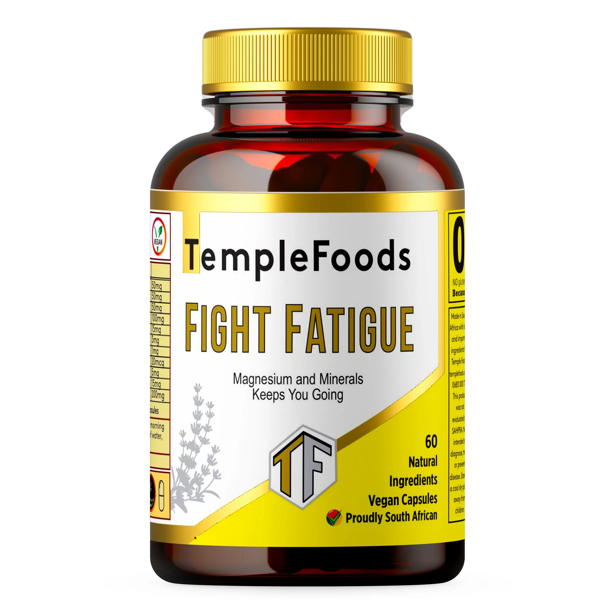 Temple Foods Fight Fatigue. Magnesium and Minerals Keeps You Young - 60 — view 1