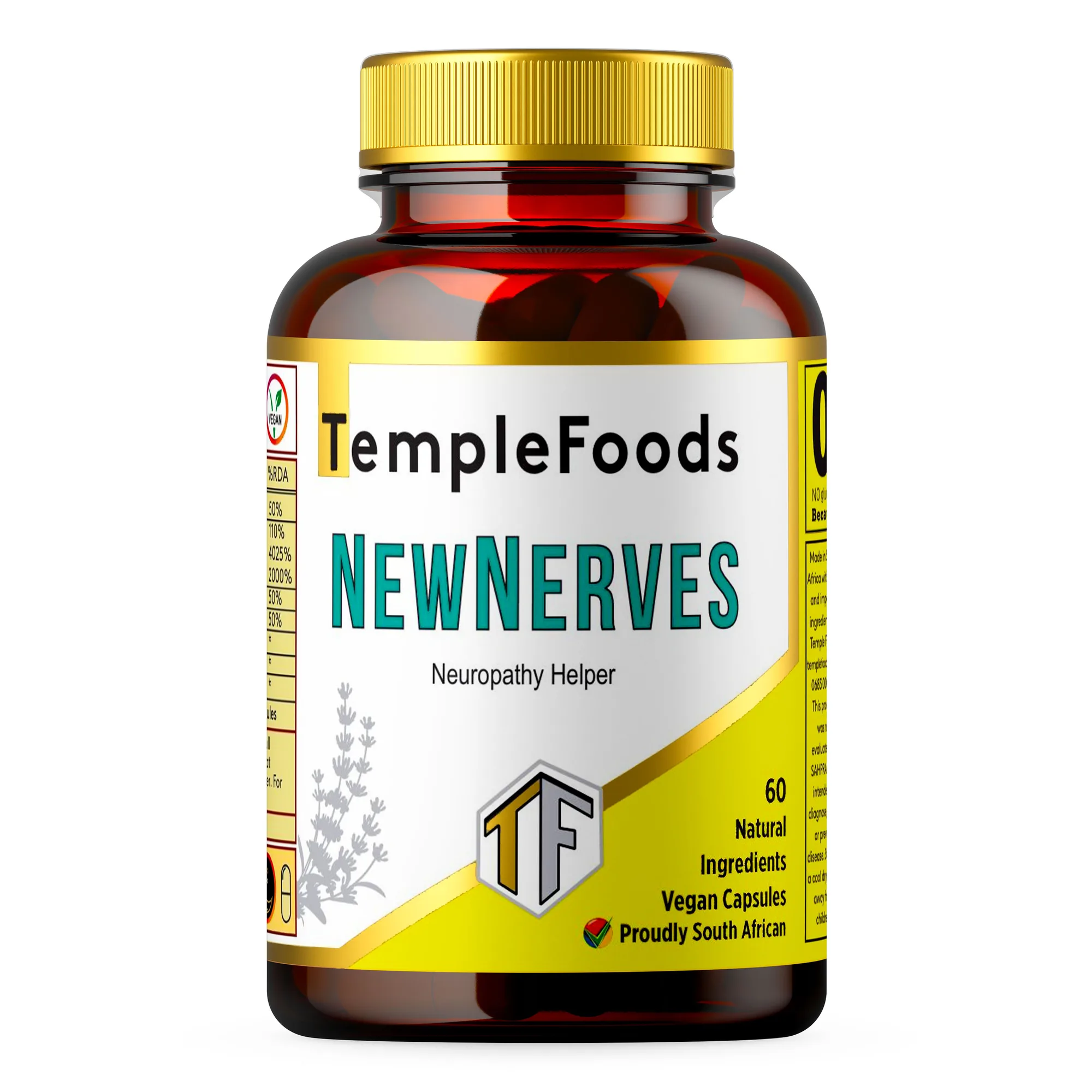 Temple Foods New Nerves. Neuropathy Helper. Promote Nerve Health - 60 — view 1
