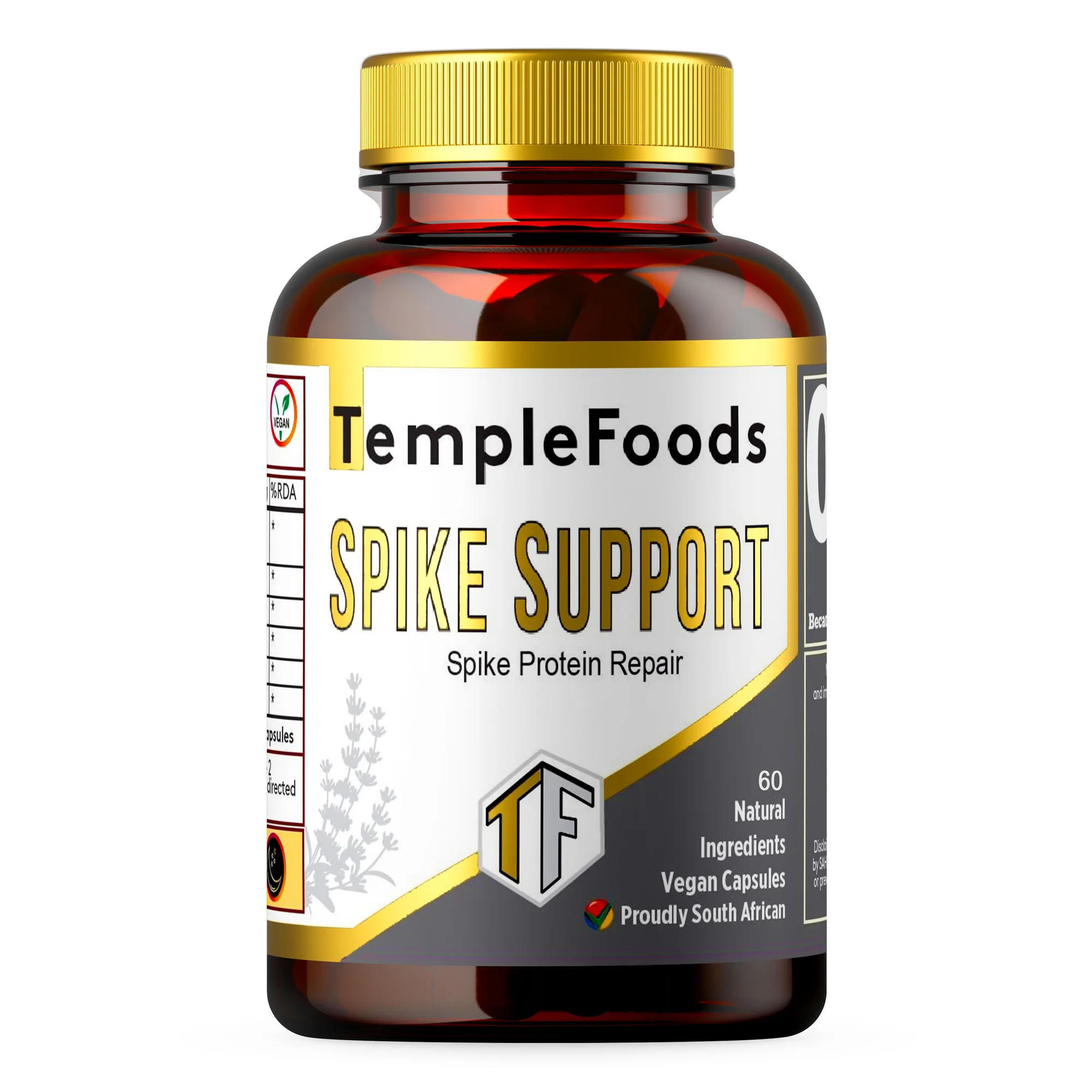 Temple Foods Spike Support Formula Capsules. - 120 Pack — view 1